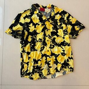 HUGO Black and Yellow Button Down Shirt